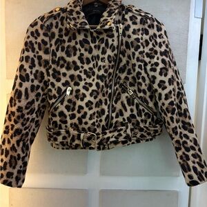 Zara Basics Leopard Print Women's Jacket